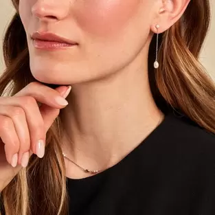 Boucles D'oreilles Pendantes Felisia Argent Blanc Perle De Culture offre à 35€ sur Marc Orian