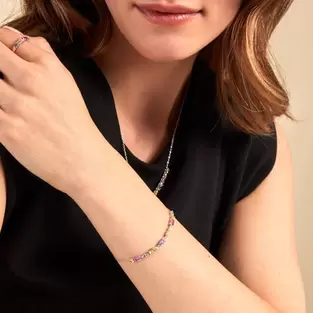 Bracelet Evasion Argent Blanc Pierre De Synthese Oxyde De Zirconium  - 19 cm offre à 89€ sur Marc Orian