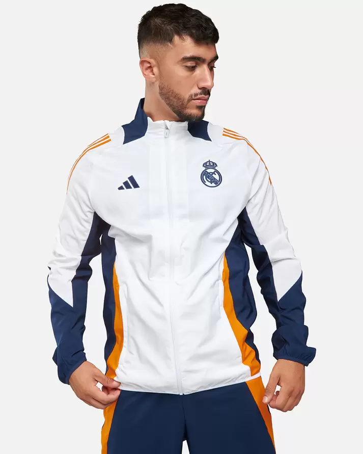 Veste de survêtement Real Madrid 2024/2025 - Blanc/Bleu/Jaune   2 couleurs offre à 67,92€ sur Footkorner