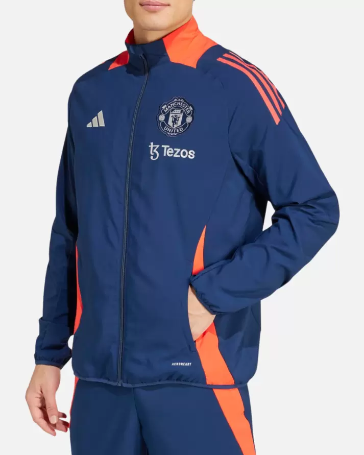 Veste de survêtement Manchester United 2024/2025 - Bleu/Orange   1 couleur offre à 59,43€ sur Footkorner