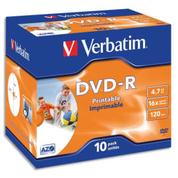 VERBATIM Pack de 10 boîtiers cristal DVD-R imprimables 4,7Go 16x 43521 offre à 26,41€ sur Calipage