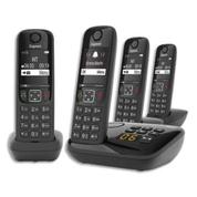 GIGASET Téléphone sans fil AS690A avec répondeur Quattro Noir AS690AQuattroNoir offre à 100€ sur Calipage