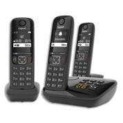 GIGASET Téléphone sans fil AS690A avec répondeur Trio Noir AS690ATrioNoir offre à 85€ sur Calipage