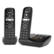 GIGASET Téléphone sans fil AS690A avec répondeur Duo Noir AS690ADuoNoir offre à 64,99€ sur Calipage