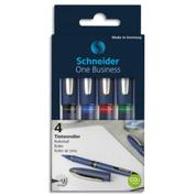 SCHNEIDER Pochette de 4 rollers One Business - Encre de couleur : Noir Rouge Bleu et Vert offre à 14,16€ sur Calipage