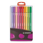 STABILO Pen 68 feutre de dessin pointe moyenne - ColorParade de 20 feutres - Boîtier Gris/Fuchsia offre à 31,39€ sur Calipage