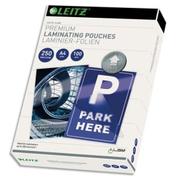 LEITZ Pochettes de plastification, 250 microns par face, format A4, boîte de 100, brillant, 74840000 offre à 91,08€ sur Calipage