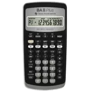 TEXAS INSTRUMENTS Calculatrice financière BA-II-Plus IIBAPL/TBL/4E2/B offre à 37,99€ sur Calipage