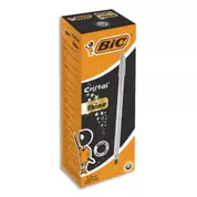 BIC Stylo bille Cristal Original Shine. Pointe Moyenne (1,0 mm) - Encre Noire et Corps Argent offre à 2,15€ sur Calipage