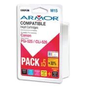 ARMOR compatible Jet d'encre Lot pour CANON PGI-525, CLI-526 BCMY B10177R1 offre à 23,47€ sur Calipage