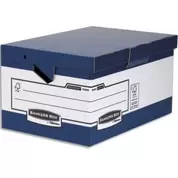 BANKERS BOX Conteneur Maxi HEAVY DUTY. Montage automatique. Carton Blanc/Bleu. offre à 15,1€ sur Calipage