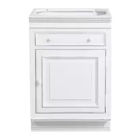 Meuble bas de cuisine blanc satiné 1 porte - Harmonie offre à 473,7€ sur Interior's