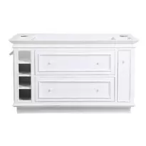 Ilot central de cuisine blanc satiné - Harmonie offre à 1610,4€ sur Interior's