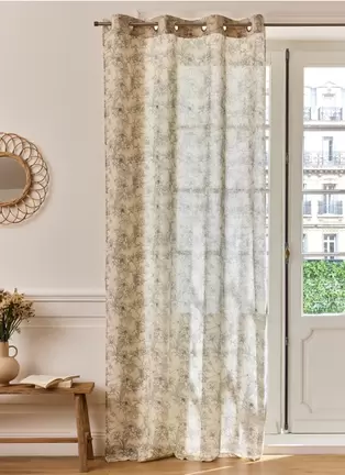 RIDEAU FLUIDE IMPRIMÉ DE FLEURS EN COTON ET LIN offre à 69,99€ sur Bouchara