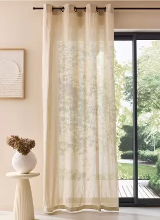 RIDEAU FLUIDE TEXTURÉ EN COTON ET LIN offre à 69,99€ sur Bouchara
