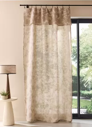 RIDEAU RÉVERSIBLE EN COTON JACQUARD VÉGÉTAL offre à 79,99€ sur Bouchara
