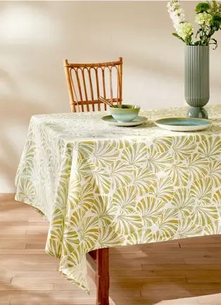 NAPPE EN COTON IMPRIMÉ FEUILLAGE PALMIER offre à 49,99€ sur Bouchara