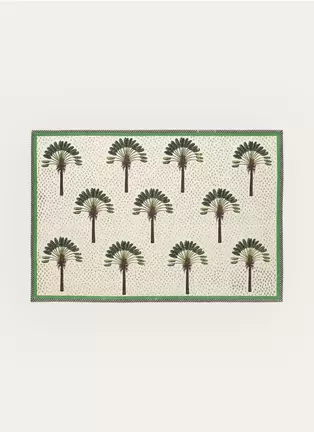 SET DE TABLE EN COTON MOTIFS PALMIERS offre à 5,99€ sur Bouchara