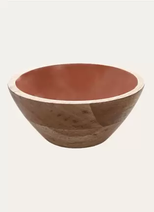 SALADIER EN BOIS DE MANGUIER ET INTÉRIEUR LAQUÉ offre à 29,99€ sur Bouchara