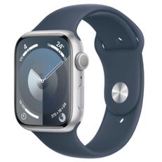 Apple Watch Series 9 GPS 45mm Aluminium Argent avec Bracelet Sport Bleu Orage (M/L) offre à 479€ sur SFR