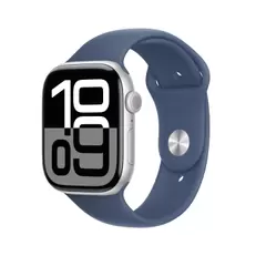 Apple Watch Series 10 4G 46mm Aluminium Argent avec Bracelet Sport Denim (M/L) offre à 569€ sur SFR