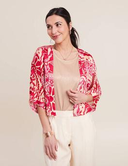 Kimono imprimé rose fushia femme offre à 39,99€ sur Bréal