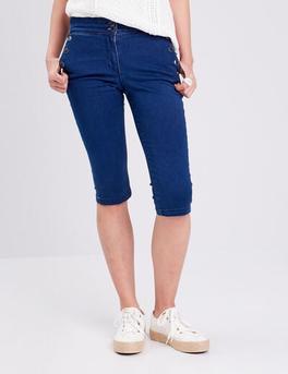 Pantacourt ajusté en jean denim brut femme offre à 30€ sur Bréal