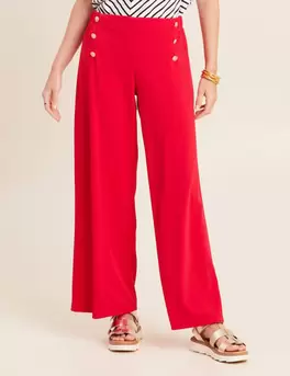 Pantalon large à pont rouge femme offre à 31,99€ sur Bréal