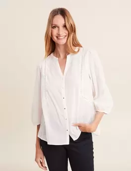 Blouse manches 3/4 ecru femme offre à 24,99€ sur Bréal