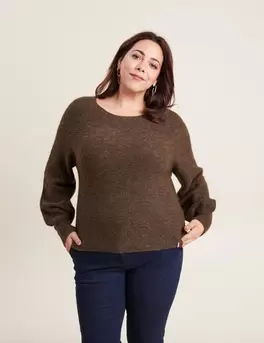 Pull confectionné en France vert kaki femme offre à 79,99€ sur Bréal