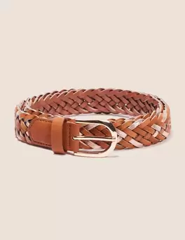 Ceinture tressée irisée camel femme offre à 19,99€ sur Bréal