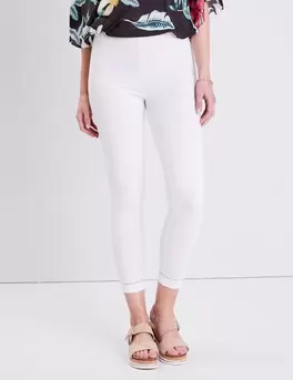 Legging taille haute blanc femme offre à 15,99€ sur Bréal