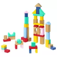 Baril 75 blocs en bois et boîte à formes Oxybul offre à 19,99€ sur Catimini