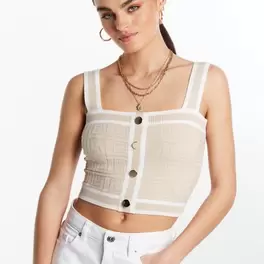 Knit Top with jacquard offre à 6,99€ sur New Yorker