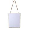 Miroir rectangle cadre noir ou or avec corde offre à 6,96€ sur Retif