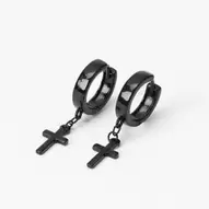 Boucles d’oreilles huggies croix 15 mm noires offre à 5€ sur Claire's