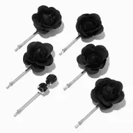 Épingles plates à fleurs noires - Lot de 6 offre à 7€ sur Claire's