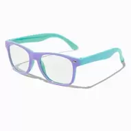 Lunettes à verres transparents rétro violet et bleu sarcelle Claire's Club offre à 5€ sur Claire's