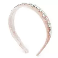 Serre-tête décoré avec fleur en imitation velours Claire's Club - Rose offre à 2€ sur Claire's