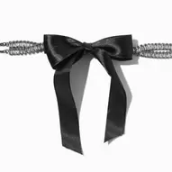 Ras-de-cou strass baguette nœud ruban noir offre à 4,25€ sur Claire's