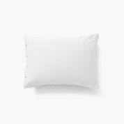 Taie d'oreiller rectangulaire en satin de coton bio lavé - Quartz blanc