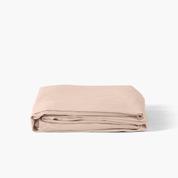 Drap housse satin de coton uni Prestige nacre