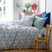 Housse de couette réversible Mijas en pur coton - Floral, élégance et confort