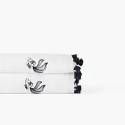 Drap de bain coton et viscose de bambou Demi Lune blanc offre à 40€ sur carré blanc