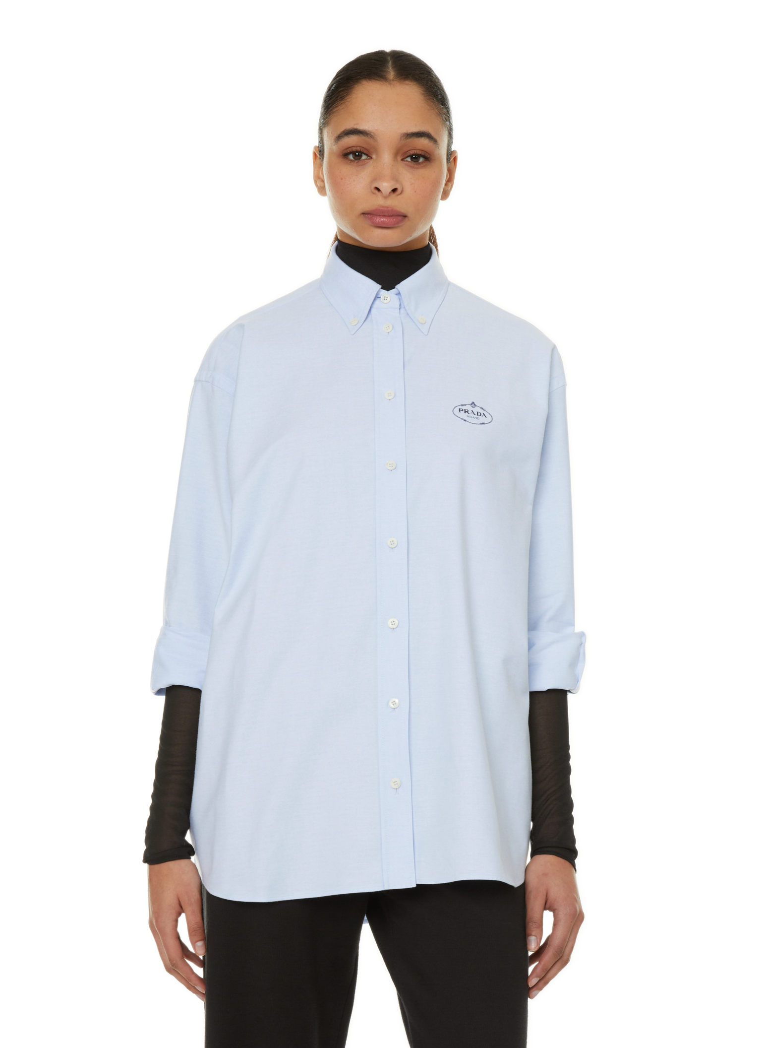 Chemise droite en coton | Bleu offre à 1100€ sur Printemps