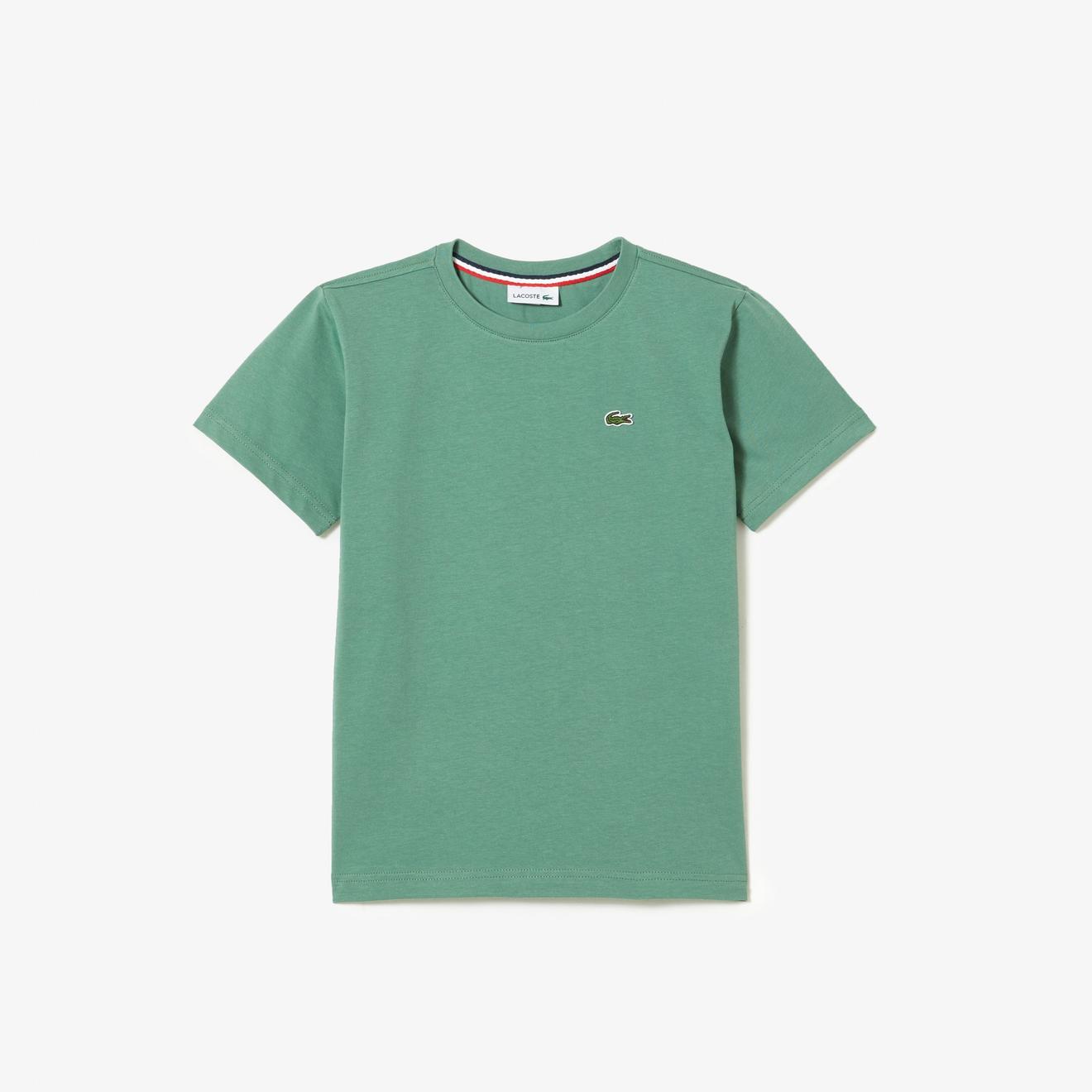 T-shirt col rond enfant en jersey de coton offre à 30€ sur Lacoste