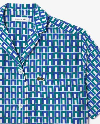 Chemise manches courtes oversize avec imprimé offre à 150€ sur Lacoste