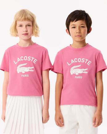 T-shirt avec imprimé signature offre à 40€ sur Lacoste