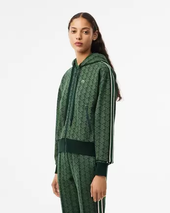 Sweatshirt à capuche jacquard monogramme offre à 180€ sur Lacoste