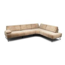 Canapé d'angle droit fixe Cosy2 en velours Diva camel offre à 3099€ sur Cuisines Schmidt